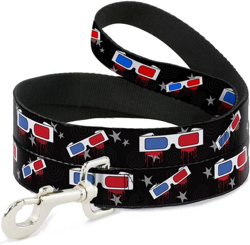 Buckle-Down Pet Leash - 3-D Glasses Dripping w/Stars - 4 Feet Long - 1" Wide in Kuwait