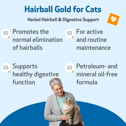 Pet Wellbeing Hairball Gold for Cats - Hairball & Digestive Support, 2 oz in Saudi Arabia