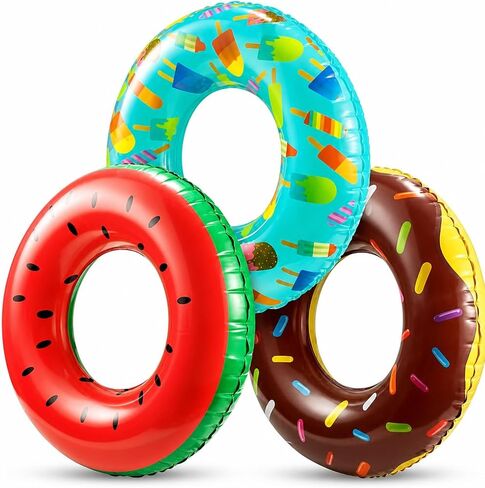 Kids Inflatable Pool Floats (3-Pack) Swim Rings for Pool & Beach Fun in Kuwait