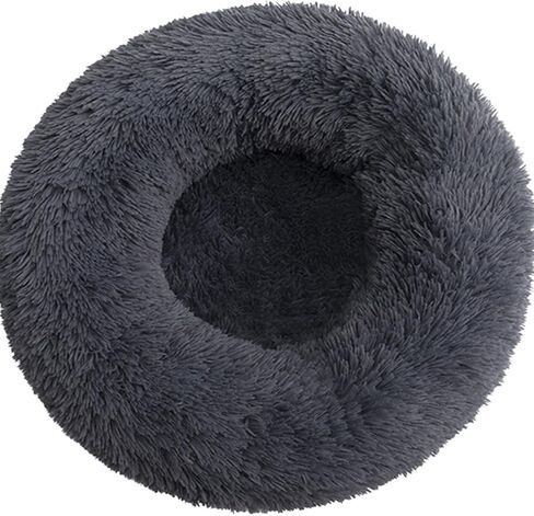 Cat Beds for Indoor Cats, Round Donut Small Dog Bed, Dark Gray in Kuwait