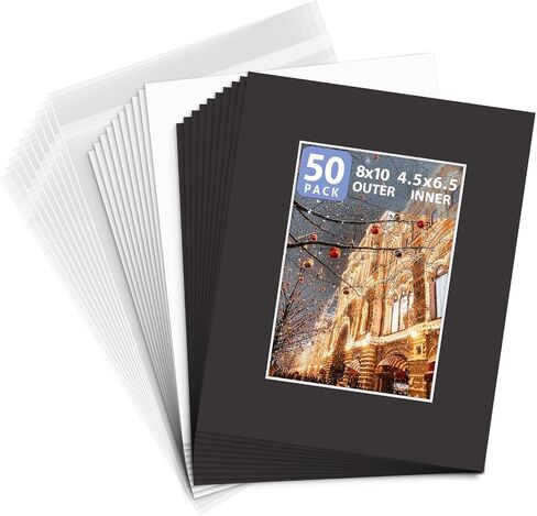 Golden State Art 50 حزمة 8x10 لوحات دعم غير مقطوعة/لوحات خلفية للمطبوعات | لوحات بيضاء غير لامعة للصور/الصور/الإطارات/الفنون in Kuwait