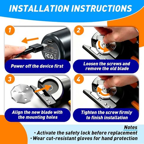 6PCS Replacement Rotary Blades Compatible with Fanttik C10 Pro Power Shears in Saudi Arabia