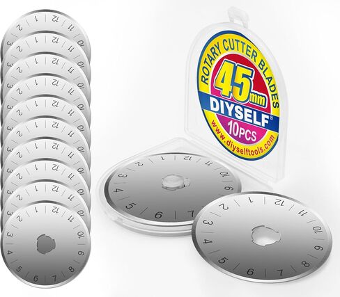 DIYSELF 5 Pack 45mm Rotary Cutter Blades, SK7 Rotary Blade Replacements in Kuwait