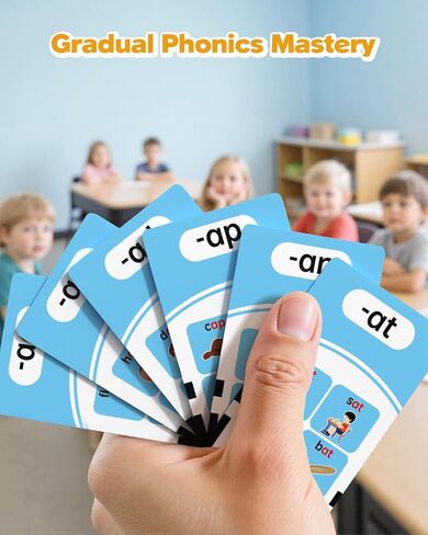 Phonics Talking Flash Cards for Toddlers 3-8, Airbition Learn to Read in 20 Stages, Digraphs CVC Blends Long Vowel Sounds Spelling Reading,Kindergarten First Second Grade Homeschool Educational Study in Kuwait