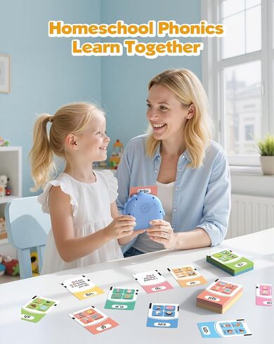 Phonics Talking Flash Cards for Toddlers 3-8, Airbition Learn to Read in 20 Stages, Digraphs CVC Blends Long Vowel Sounds Spelling Reading,Kindergarten First Second Grade Homeschool Educational Study in Kuwait
