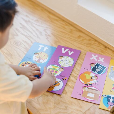 Melissa & Doug Poke-a-Dot! Alphabet Jumbo Learning Cards, 13 Double Sided Interactive ABC Flash Cards, Educational Activities for Toddlers and Preschoolers, Ages 1+ in Kuwait