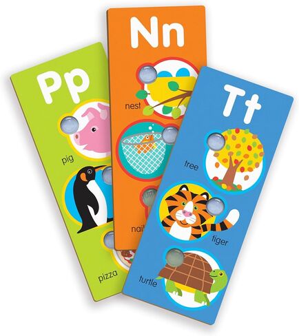 Melissa & Doug Poke-a-Dot! Alphabet Jumbo Learning Cards, 13 Double Sided Interactive ABC Flash Cards, Educational Activities for Toddlers and Preschoolers, Ages 1+ in Kuwait