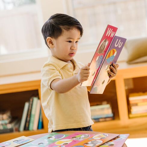 Melissa & Doug Poke-a-Dot! Alphabet Jumbo Learning Cards, 13 Double Sided Interactive ABC Flash Cards, Educational Activities for Toddlers and Preschoolers, Ages 1+ in Kuwait
