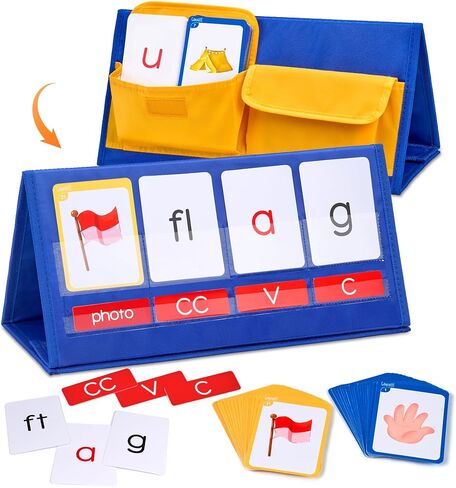Gamenote CVC Word Builder Pocket Chart, Phonics Cards for Kindergarten in Kuwait