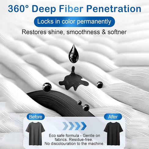 Binbata Black Darkening Sheets, Renew & Repair for Black Faded Out Clothes in Kuwait