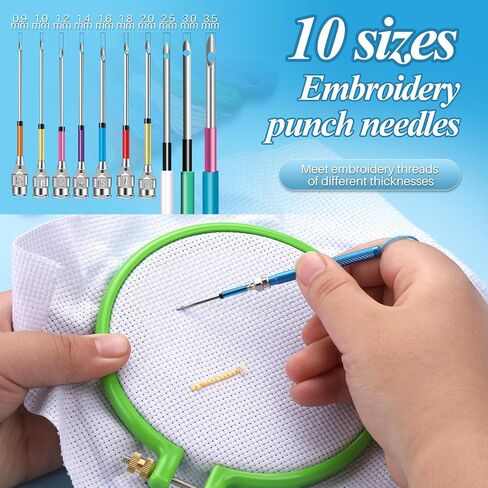 JUPEAN 156 PCS Punch Needle Kit Punch Needle Embroidery Kit Needle Punch in Kuwait