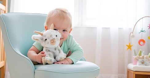 The Petting Zoo Goat Stuffed Animal Plushie, Babiez, Kids Gifts, 6 in in Kuwait