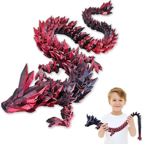 12" 3D Printed Dragon Eggs with Dragon, Articulated 3D Fidget Toys for Kids in Kuwait