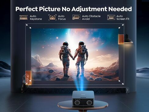 جهاز عرض، وجهاز عرض 5G WiFi وBluetooth يدعم 4K، وجهاز عرض أفلام متوافق مع iPhone/Android in Kuwait