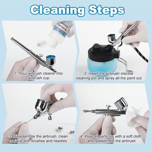 FansArriche Airbrush Cleaning Kit, 4 Cleaners, 1 Thinner & Flow Improver in Saudi Arabia