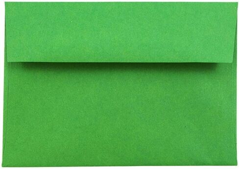 JAM PAPER A2 أظرف دعوة ملونة - 4 3/8 × 5 3/4 - أخضر معاد تدويره - 50/عبوة in Kuwait