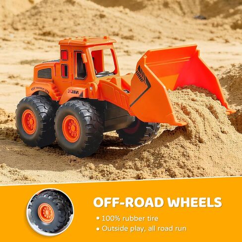 Beestech Construction Toys for 3 Years Old Boys Girls Kids, Friction Powered Construction Truck Toys Vehicles Sand Toys Trucks Excavator, Bulldozer, Road Roller (Colorful 4 Pack) in Kuwait