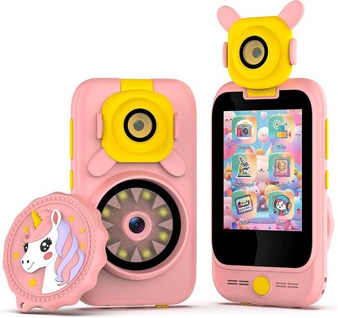 Microscope for Kids, 2-in-1 Kids Camera & Wonder Quest Microscope, Handheld Digital Toy with 2.8" Touchscreen, STEM Educational Pocket Microscope for Boys Girls Ages 3-12 (Green) in Kuwait