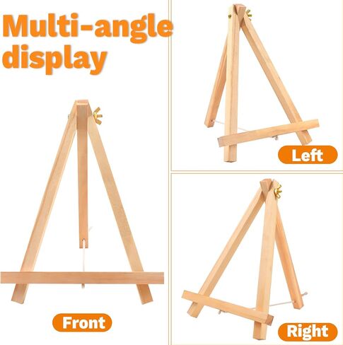 10 Pack 9 Inch Wood Easels,Art Craft Painting Easel,Table Top Easels for Painting, for Painting Party Displaying Canvases, Photos Mini Display Tripod Apply to Kids Artist Adults Students Etc in Saudi Arabia