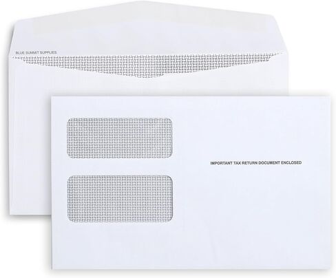 50 1099 MISC Tax Envelopes - Designed for printed 1099 Laser Forms from Quickbooks or Similar Tax Software - 5 5/8 Inch x 9 Inch, Gummed Flap, 50 Form Envelopes in Saudi Arabia