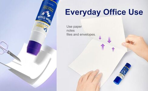 Upgrade Office Supply Glue Sticks, 6g, 2 Count, Purple Goes On Dries Clear in Saudi Arabia