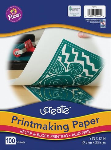 UCreate Printmaking Paper, White, 9" x 12", 100 Sheets in Saudi Arabia