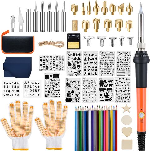 Ninonly Wood Burning Kit, 130 Pieces Wood Burning Tool in Saudi Arabia