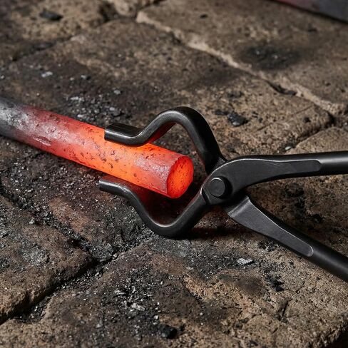 Blacksmith Tongs Set 3 Pcs Flat, Wolf Jaw Bolt, Heavy Duty Forged Steel in Kuwait