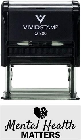 Vivid Stamp Mental Health Matters Medical Self-Inking Rubber Stamps (Black Ink) - Q-200 in Saudi Arabia