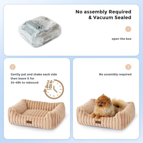 ZOMISIA Small Dog Bed, Cat Bed for Indoor Cats with Washable Cover, 20x19'' in Saudi Arabia