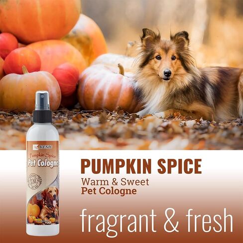 Kenic Holiday Spice Pet Cologne, Long Lasting Limited Edition Cinnamon & Nutmeg Scented Dog & Cat Deodorizing Spray, Freshens, Neutralizes and Shines Coat Between Baths, Made in USA in Kuwait