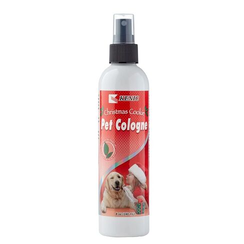 Kenic Holiday Spice Pet Cologne, Long Lasting Limited Edition Cinnamon & Nutmeg Scented Dog & Cat Deodorizing Spray, Freshens, Neutralizes and Shines Coat Between Baths, Made in USA in Kuwait