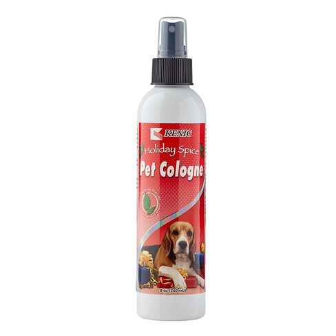 Kenic Holiday Spice Pet Cologne, Long Lasting Limited Edition Cinnamon & Nutmeg Scented Dog & Cat Deodorizing Spray, Freshens, Neutralizes and Shines Coat Between Baths, Made in USA in Kuwait