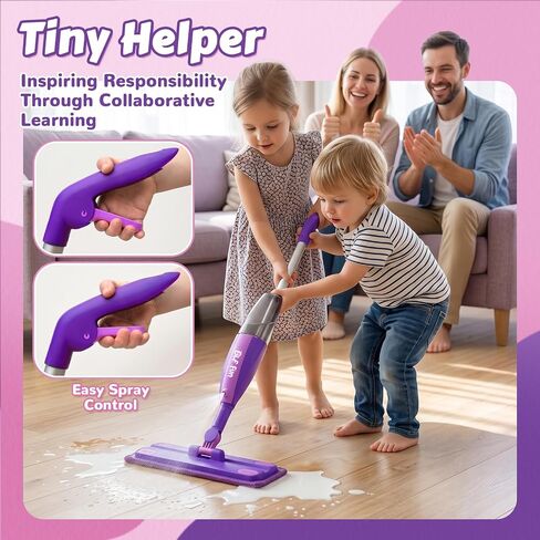 BLF FUN Kids Spray Mop Toys, Kid Cleaning Toy Sets with Real Water Sprayer in Saudi Arabia