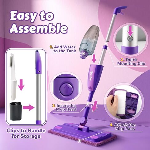 BLF FUN Kids Spray Mop Toys, Kid Cleaning Toy Sets with Real Water Sprayer in Saudi Arabia