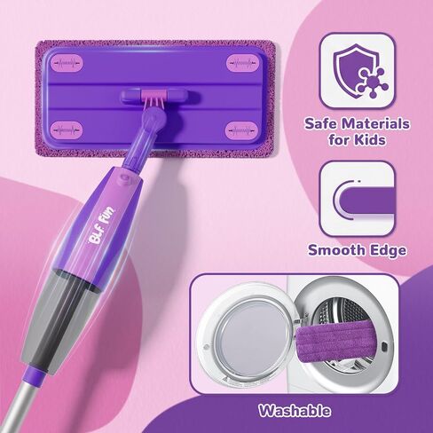 BLF FUN Kids Spray Mop Toys, Kid Cleaning Toy Sets with Real Water Sprayer in Saudi Arabia