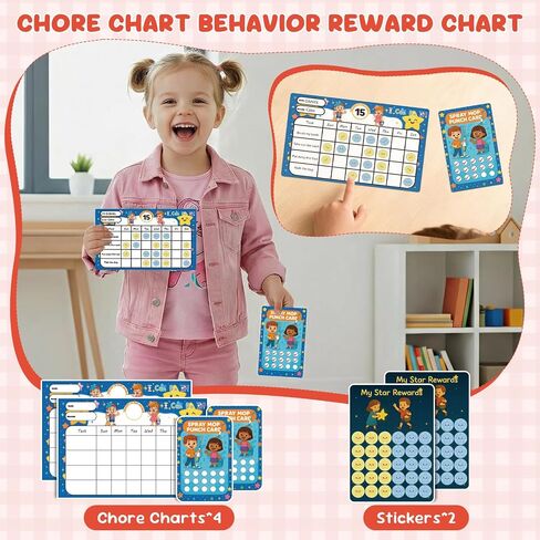 Kids Spray Mop Cleaning Set, Washable Pads, for Ages 3-8, with Stickers in Saudi Arabia