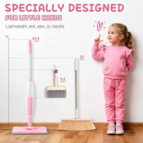 Girl and Boy Gifts Cleaning Toy Sets, Real Working Water-Spraying Mop Toy in Kuwait