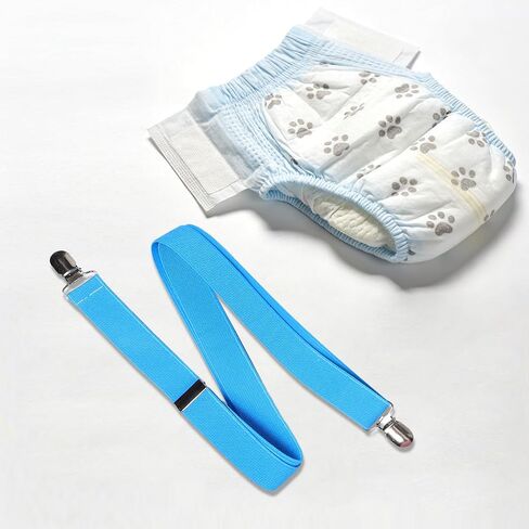 5pcs Dog Diapers Suspenders: Dog Diaper Retainer Strap - Stretchy Pet Holder Suspenders - Adjustable Harness Belt for for Skirt, Dress, Pet Clothes in Saudi Arabia