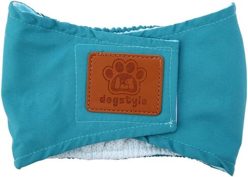 Male Dog Diaper Wrap,Washable Cotton Blend Belly Band with Absorbent Lining for Puppy Training and Indoor Use(M,Blue) in Kuwait