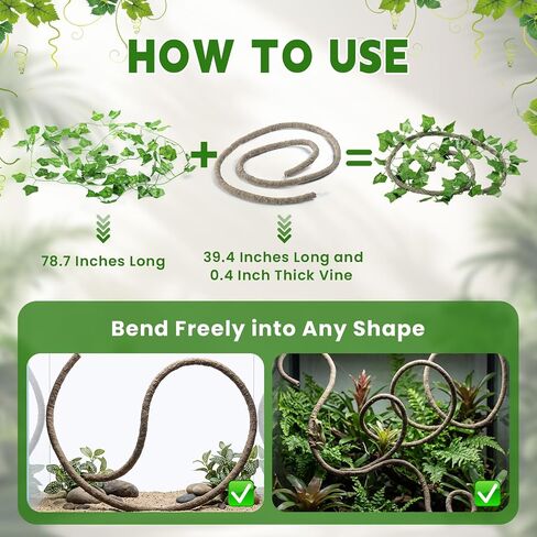 Reptile Plants for Bearded Dragon Tank Accessories, 6 PCS Reptile Decor in Kuwait