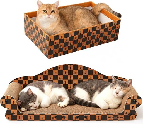 27" Cat Scratcher Bed & Sofa, Large Cardboard Cat Scratch Couch in Kuwait