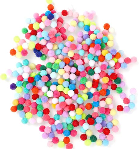400 Pcs Mini Pom Poms for Crafts, 0.4 Inch (1cm) Pom Poms Balls in Kuwait