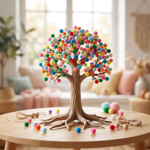 400 Pcs Mini Pom Poms for Crafts, 0.4 Inch (1cm) Pom Poms Balls in Kuwait