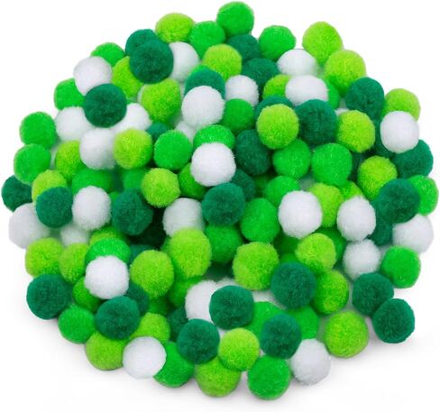 Wonvoc Pom Poms 300 Pcs, Pom Poms 1 Inch, Assorted Colors Crafts in Kuwait