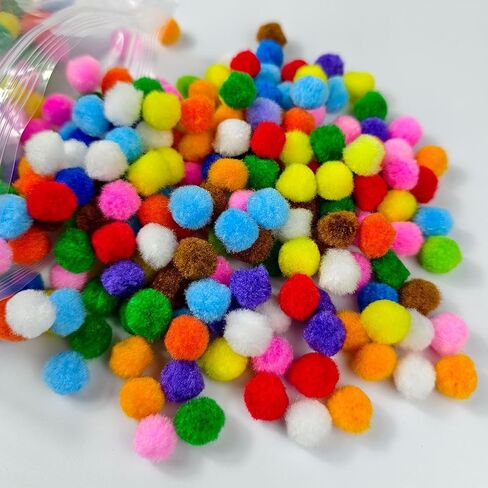 600 Pieces Small Pom Poms for Crafts, 1/2 in in Saudi Arabia