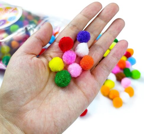 600 Pieces Small Pom Poms for Crafts, 1/2 in in Saudi Arabia