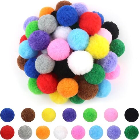 TOAOB 50pcs 2 Inch Multicolour Craft Pom Poms Large Pompoms Balls in Saudi Arabia
