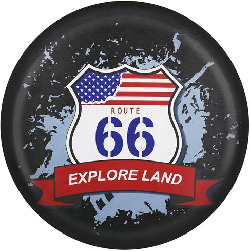 Explore Land 20-21.75 inch Spare Tire Cover Fit Trailer, RV, SUV, Truck, Tough Tire Wheel Soft Cover, Black in Kuwait