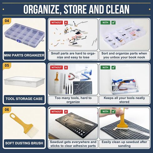 LOPASA Book Nook & Miniature House Assembly Tool Kit for Starter in Saudi Arabia